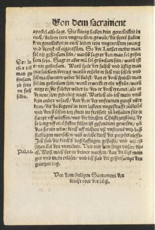 Von dem heiligen Sacrament der beicht oder der buß.