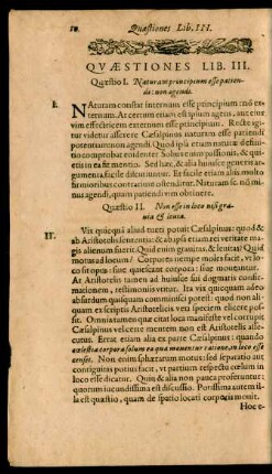 Quaestiones. Lib. III.
