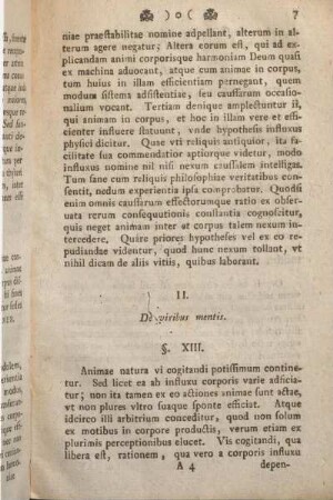 II. De viribus mentis.