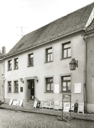 Belgern, Oschatzer Straße 9. Wohnhaus (um 1850). Straßenansicht