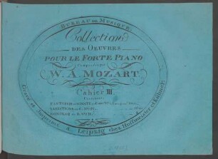 Cah. 3: Collection Des Oeuvres Pour Le Forte-Piano