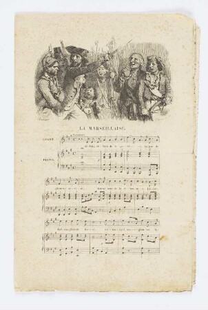Blatt aus: Rouget de Lisle, "La Marseillaise", Paris 1840
