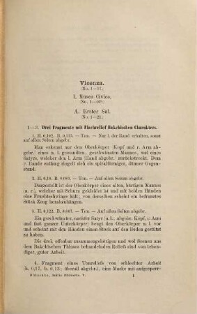 Antike Bildwerke in Oberitalien, 5. Antike Bildwerke in Vicenza, Venedig, Catajo, Modena, Parma und Mailand