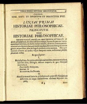 Historiae Philosophicae.