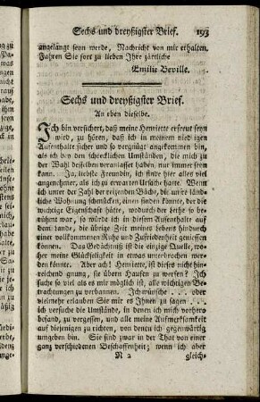 Sechs und dreyßigster Brief. - Vierzigster Brief.