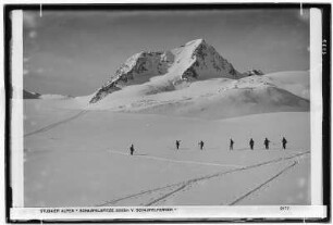 Stubaier Alpen. Schaufelspitze (3333 Meter) vom Schaufelferner