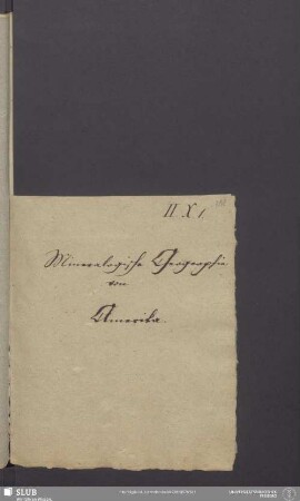 Mineralogische Geographie von Amerika