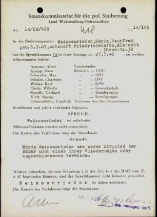 Weissenrieder, Maria