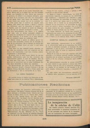 Publicaciones recibidas