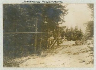 Foto der behelfsmäßigen Transportbahn auf dem "Kleinen Belchen"