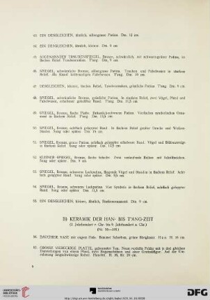 B) Keramik der Han- bis T’ang-Zeit (Nr. 56-103)