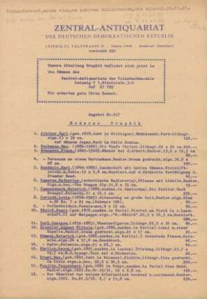 Nr. 417: Moderne Graphik