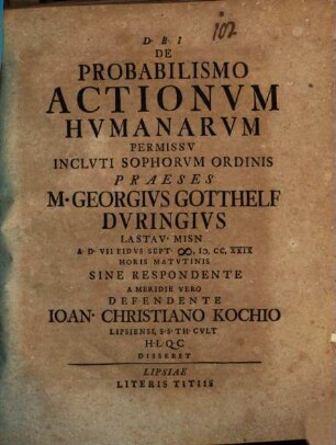 De probabilismo actionum humanarum diss.
