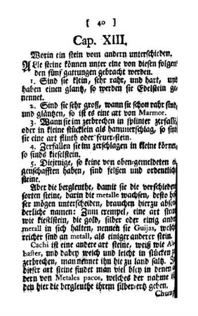 Cap. XIII. - Worin ein stein vom andern unterschieden.