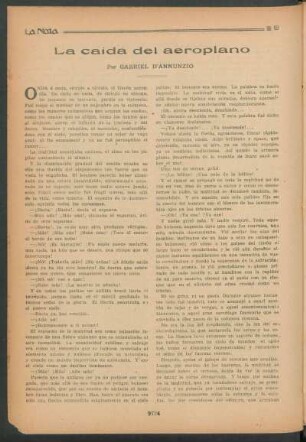 La caída del aeroplano