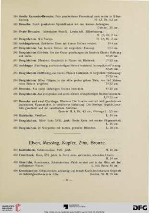 Eisen, Messing, Kupfer, Zinn, Bronze (Nr. 401-499)