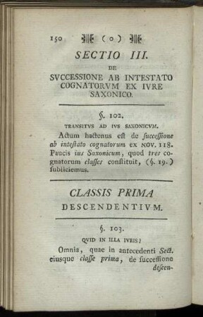 Sectio III. De Successione Ab Intestato Cognatorum Ex Iure Saxonico.