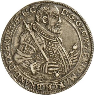 Achtel-Sterbetaler des Markgrafen Georg Friedrich I. von Brandenburg-Ansbach, 1603