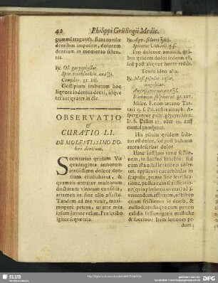 Observatio & Curatio LI. - Observatio & Curatio C.