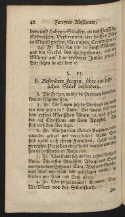 I. Bey den biblischen Personen