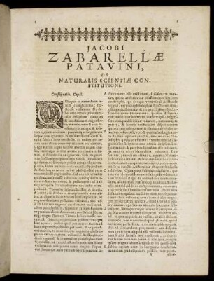 De Naturalis Scientiæ Constitutione.