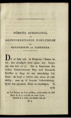 Förste Afdeeling.