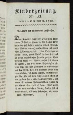 161-170 Beschluß der rührenden Geschichte