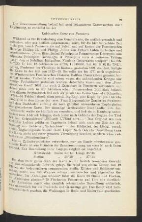Die Lubinsche Karte von Pommern