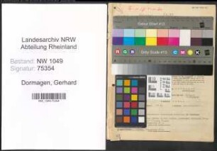 Entnazifizierung Gerhard Dormagen , geb. 09.04.1898 (Wiegemeister)