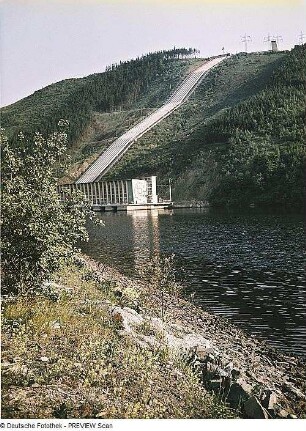 Hohenwartestausee bei Saalfeld, Pumpspeicher-Kraftwerk