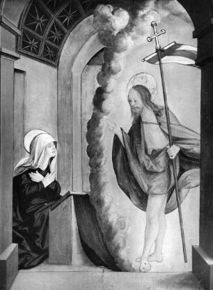 Marienaltar — Papst, Christus und Maria und Auferstehung