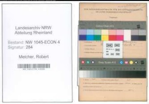 Entnazifizierung Robert Melcher , geb. 04.08.1904 (Kaufmann)
