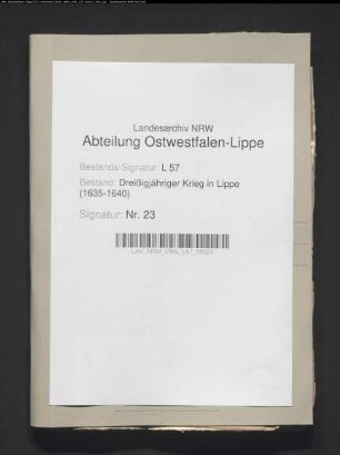 Lippe-Brakische Kriegsdrangsale