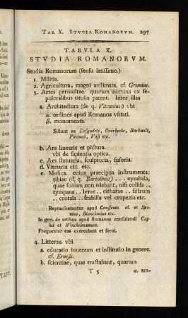 297-322, Tabula X: Studia Romanorum