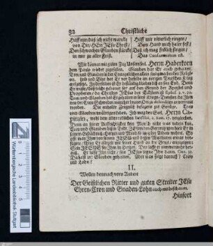 Der Geistlichen Ritter und guten Streiter Jesu Ehren Cron und Gnaden-Lohn