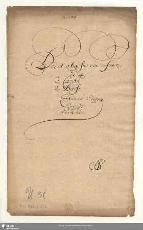 Dedit abyssus vocem suam - Mus.1738-E-527 : V (4), bc