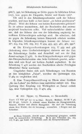 a) Schenkung an die Gattin