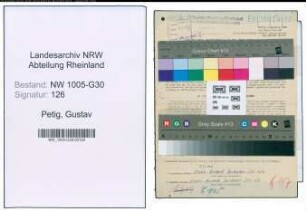 Entnazifizierung Gustav Petig , geb. 20.07.1902 (Verkehrsaufseher)