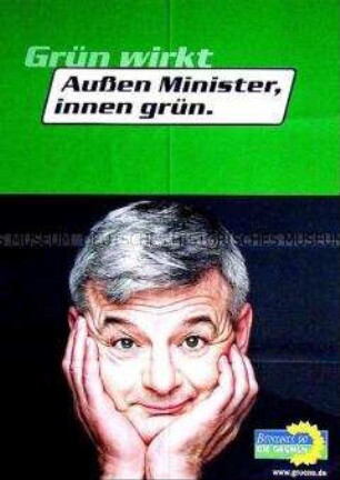 Plakat von Bündnis 90 / Die Grünen zur Bundestagswahl 2002