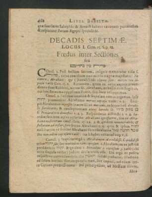 Decadis Septimae.