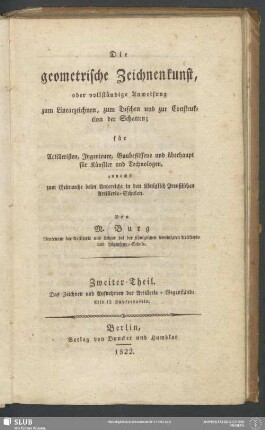 2: Das Zeichnen und Aufnehmen der Artillerie-Gegenstände : Mit 12 Kupfertafeln