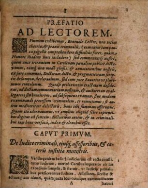 Summa Processus Criminalis Iuxta Praescriptum Caroli .V. Imperatoris, Maximiliani Bavariae Ducis, Et Electoris, Et Praxin Communem : Extracta Ex commentario in Carolinam poenalem, vulgo die peinliche Halßgerichts Ordnung, dictam