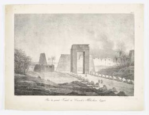 Porte du grand temple de Carnak à Thèbes, haute Egypte, Blatt 61 der Folge "Reise in das Morgenland, 1817 und 1818"