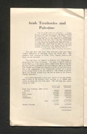 Arab Territories and Palestine