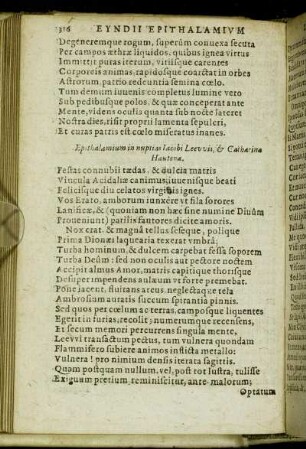 Epithalamium Leewico Dictum.
