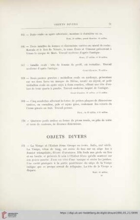 Objets Divers (Nr. 171 - 217)