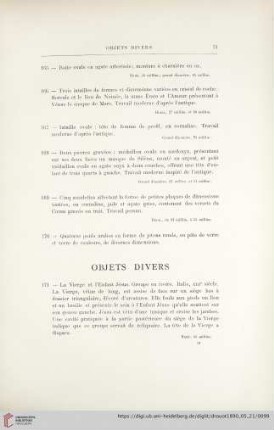 Objets Divers (Nr. 171 - 217)