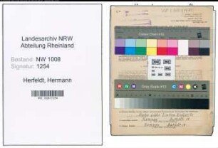 Entnazifizierung Hermann Herfeldt , geb. 05.09.1880 (Kaufmann)