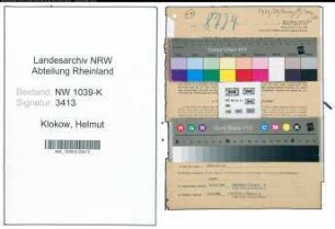 Entnazifizierung Helmut Klokow , geb. 26.08.1915 (Zollbeamter)