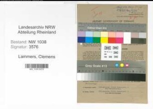 Entnazifizierung Clemens Lammers , geb. 21.05.1900 (Bankbeamter)